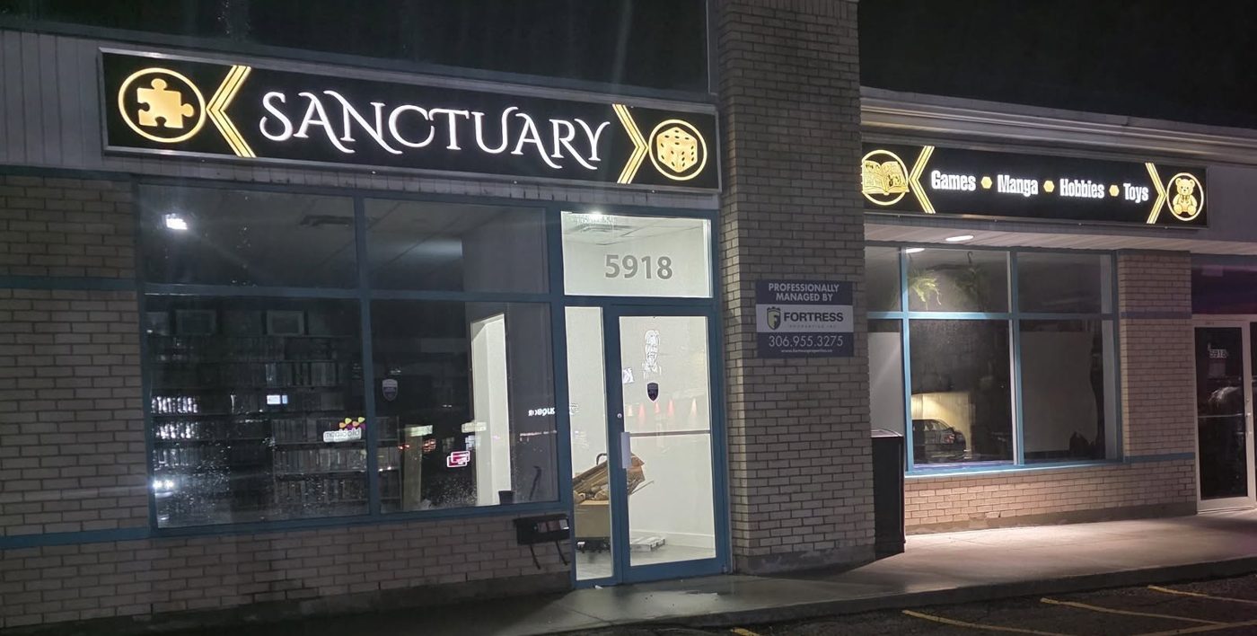 Sanctuary storefront sign in Regina